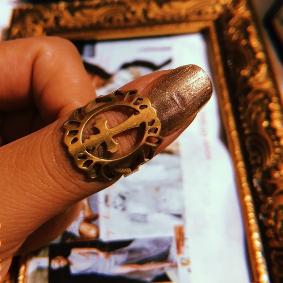 NWT - Cross Gold Rings ( Set of Two ) - Picture 2 of 7